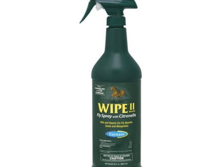 Wipe II Citronella Fly Spray for Horses 32 Oz by Farnam Hot on Sale