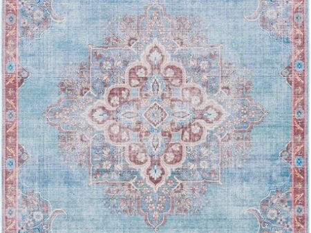 Safavieh Serapi SEP580 Blue   Brown Machine Washable Area Rug For Sale