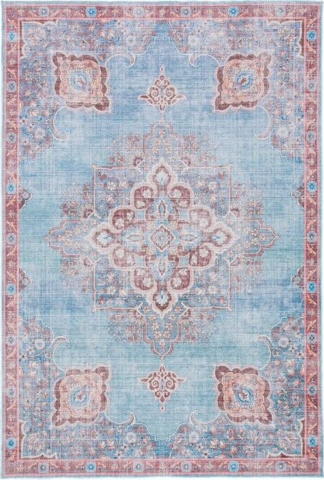 Safavieh Serapi SEP580 Blue   Brown Machine Washable Area Rug For Sale