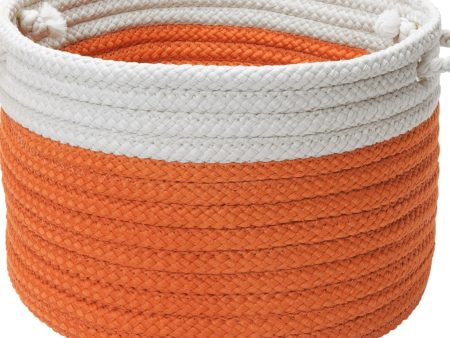 Colonial Mills Dipped Indoor Outdoor Basket DS21 Orange on Sale