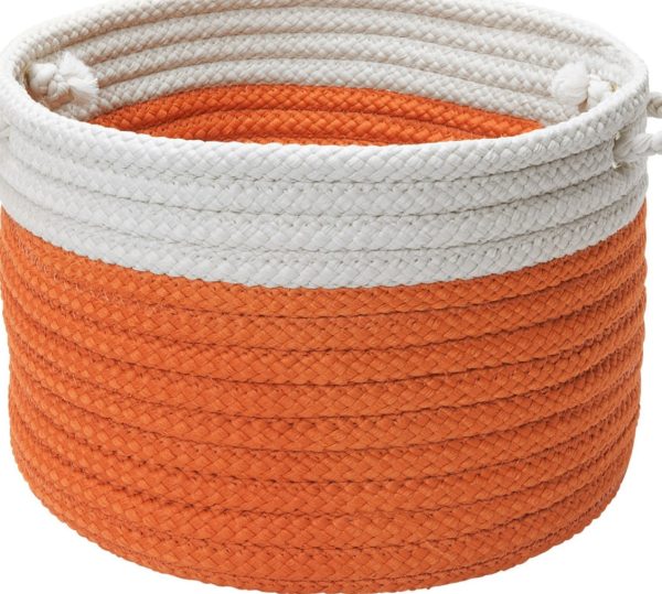 Colonial Mills Dipped Indoor Outdoor Basket DS21 Orange on Sale