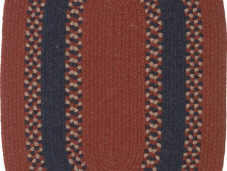 Colonial Mills Corsair Banded Oval CI77 Red Area Rug Online Sale