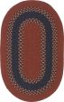 Colonial Mills Corsair Banded Oval CI77 Red Area Rug Online Sale