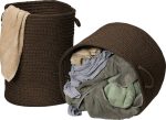 Colonial Mills Clean and Dirty Woven Hamper Set-2 DW12 Brown For Sale