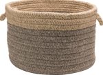 Colonial Mills Chunky Natural Wool Dipped Basket CN31 Dark Gray Beige Cheap