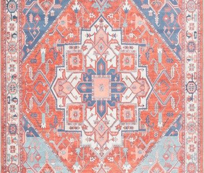 Safavieh Serapi SEP811 Rust   Blue Machine Washable Area Rug For Sale