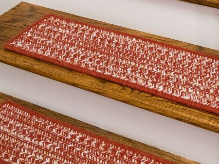 Colonial Mills Monterey Wool Tweed Stair Treads RY79 Red For Discount