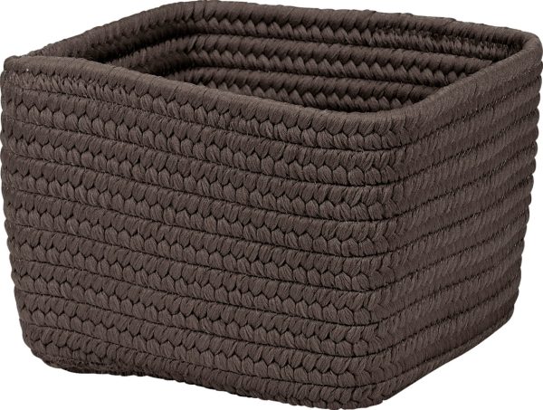 Colonial Mills Braided Craft Basket BC41 Misted Grey For Sale