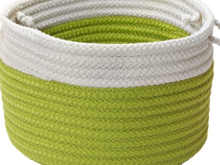 Colonial Mills Dipped Indoor Outdoor Basket DS61 Bright Green Online Hot Sale