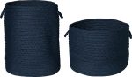 Colonial Mills Clean and Dirty Woven Hamper Set-2 DW13 Navy Hot on Sale