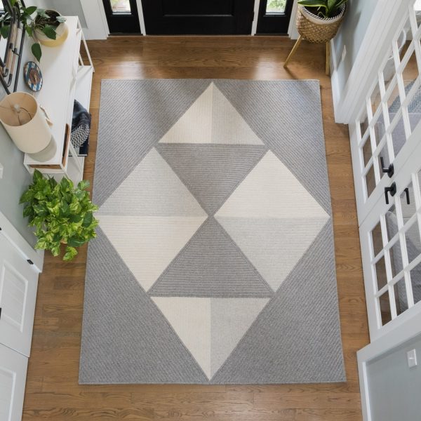 Colonial Mills Luxury Essence Dashed Grey Area Rug For Discount