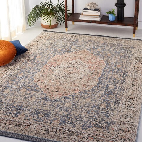 Safavieh Vivaldi VIV565 Blue   Rust Area Rug Hot on Sale