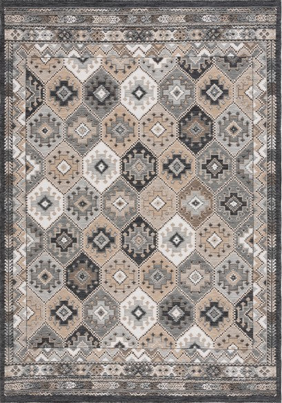 Safavieh Sunrise SUN630 Ivory   Grey Black Area Rug For Sale