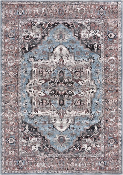 Safavieh Serapi SEP622 Blue   Rust Machine Washable Area Rug on Sale