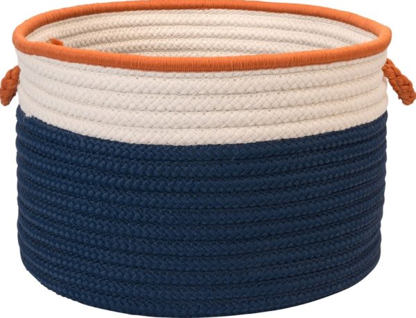 Colonial Mills In The Band Storage Bins BN81 Blue and Orange Online Sale