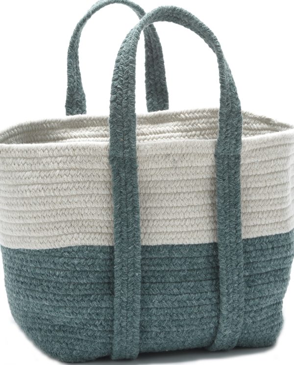 Colonial Mills Farmhouse Square Basket FE29 Teal Sale