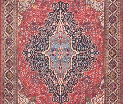 Safavieh Serapi SEP814 Rust   Navy Machine Washable Area Rug For Sale