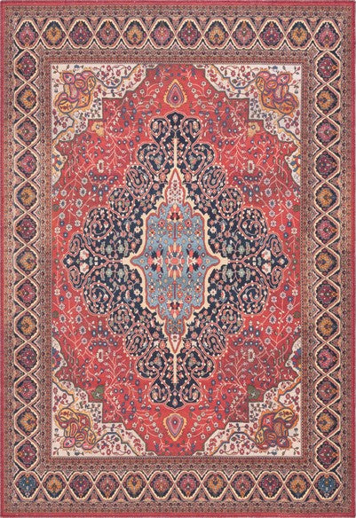 Safavieh Serapi SEP814 Rust   Navy Machine Washable Area Rug For Sale