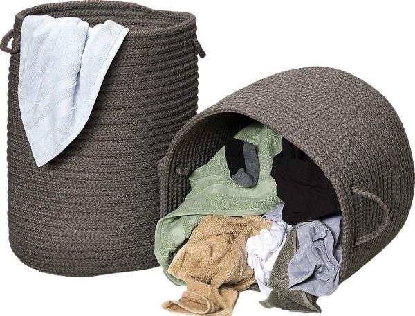 Colonial Mills Clean and Dirty Woven Hamper Set-2 DW14 Gray Online Hot Sale