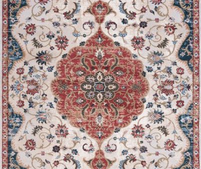 Safavieh Rosewood ROW114 Ivory   Red Area Rug For Sale