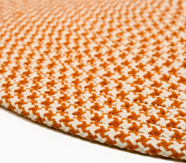 Colonial Mills Jamestown Houndstooth Tweed JN19 Orange Area Rug Discount