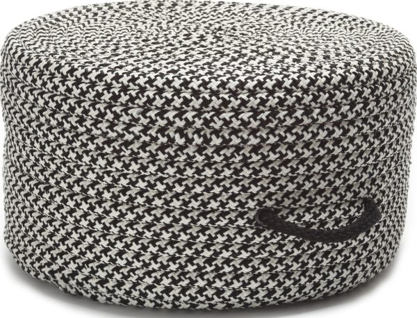 Colonial Mills Houndstooth Pouf UF49 Black Sale