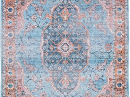 Safavieh Serapi SEP540 Blue   Orange Machine Washable Area Rug For Discount