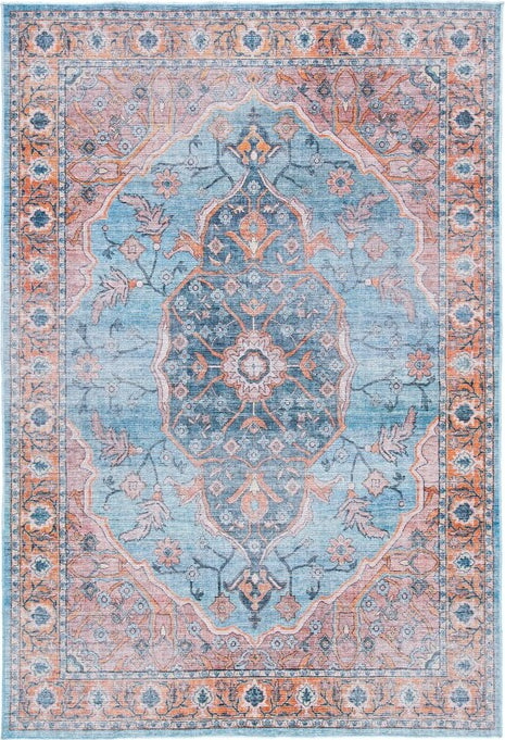 Safavieh Serapi SEP540 Blue   Orange Machine Washable Area Rug For Discount