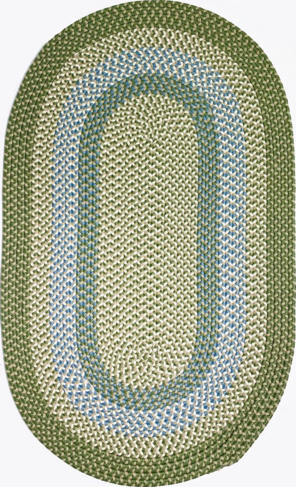 Colonial Mills Kingston Braid KN19 Green Area Rug For Cheap