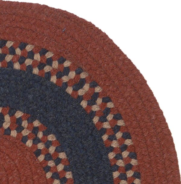 Colonial Mills Corsair Banded Oval CI77 Red Area Rug Online Sale