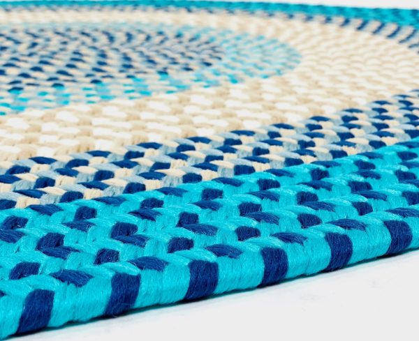 Colonial Mills Kingston Braid KN99 Aqua Area Rug Discount