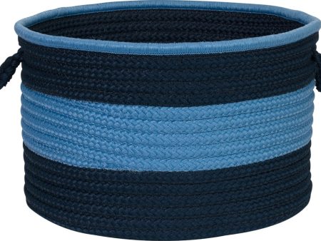 Colonial Mills Color Block Round Basket CR81 Navy Blue Online Hot Sale