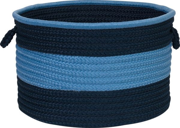 Colonial Mills Color Block Round Basket CR81 Navy Blue Online Hot Sale