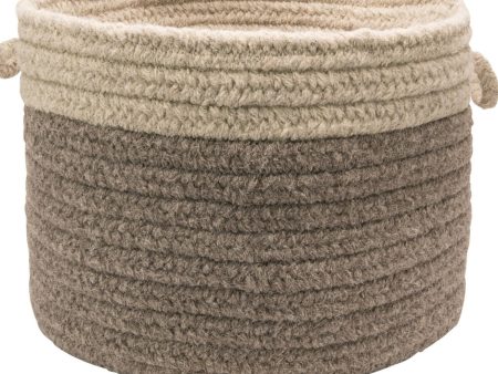 Colonial Mills Chunky Natural Wool Dipped Basket CN21 Dark Gray Light Gray Hot on Sale