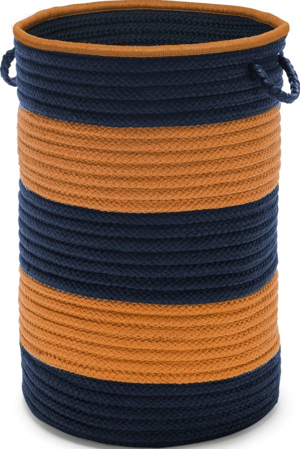 Colonial Mills Color Block Hamper LO31 Navy Orange Discount