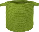 Colonial Mills Farm Braided Laundry Basket RY36 Neon Green For Cheap