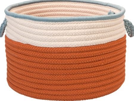 Colonial Mills In The Band Storage Bins BN11 Orange and Light Blue Online now