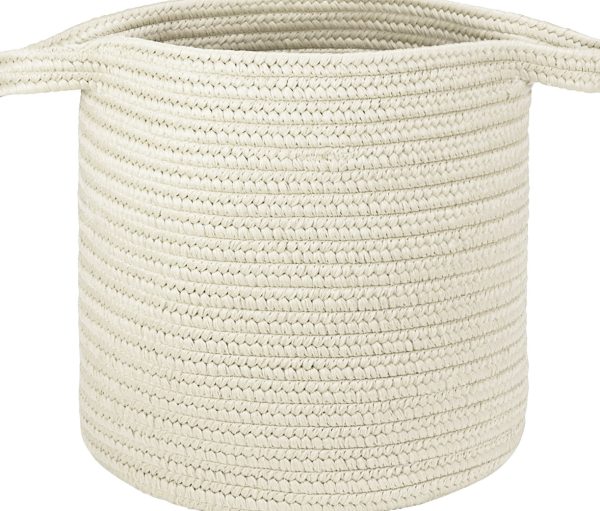 Colonial Mills Farm Braided Laundry Basket RY46 Snow Online Sale