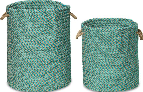 Colonial Mills Cabana Woven Hampers AA21 Aqua on Sale