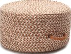 Colonial Mills Houndstooth Pouf UF19 Orange For Sale