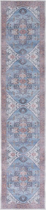 Safavieh Serapi SEP537 Blue   Ivory Machine Washable Area Rug For Sale