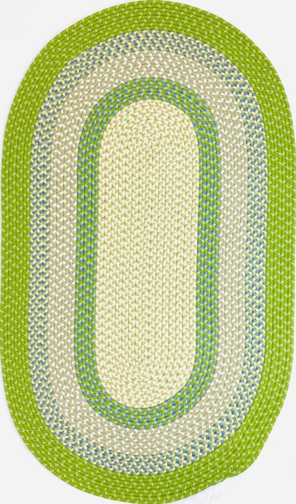 Colonial Mills Kingston Braid KN69 Lime Area Rug Cheap