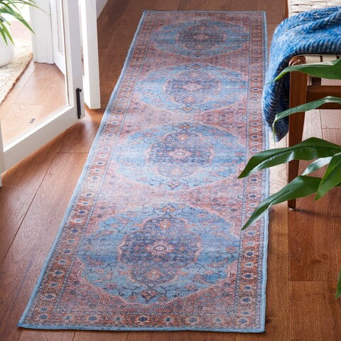 Safavieh Serapi SEP540 Blue   Orange Machine Washable Area Rug For Discount