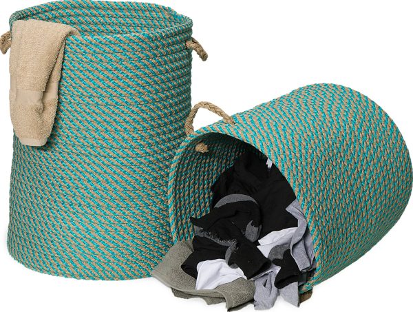 Colonial Mills Cabana Woven Hampers AA21 Aqua on Sale