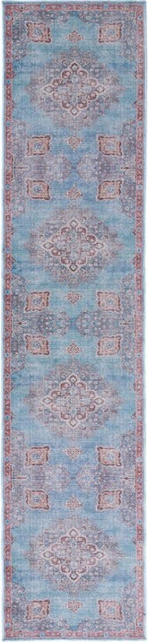 Safavieh Serapi SEP580 Blue   Brown Machine Washable Area Rug For Sale