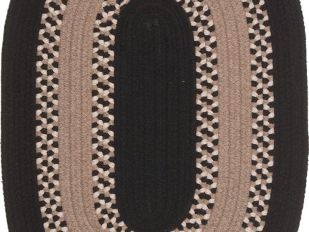 Colonial Mills Corsair Banded Oval CI47 Black Area Rug Fashion