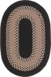 Colonial Mills Corsair Banded Oval CI47 Black Area Rug Fashion