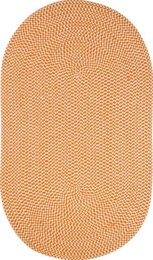 Colonial Mills Jamestown Houndstooth Tweed JN19 Orange Area Rug Discount