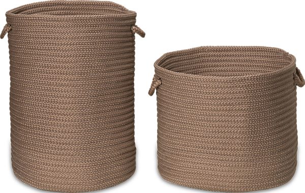 Colonial Mills Clean and Dirty Woven Hamper Set-2 DW11 Cashew Online