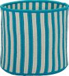 Colonial Mills Baja Stripe Basket BJ23 Teal For Sale